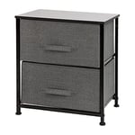 Flash Furniture Meubles Flash Unités de tiroir de Rangement, Bois, Noir/Gris, 2 Drawer