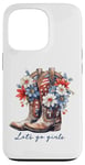 Coque pour iPhone 13 Pro Chapeau de cowboy Lets Go Girls Western Cowgirls US Thème