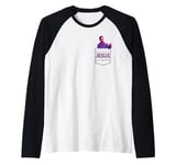 The Big Lebowski The Jesus Pocket Hit Raglan Baseball Tee