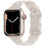 2 st spetsband i silikon kompatibelt med Apple Watch 38/40/41 mm ihålig iWatch sportarmband för iWatch Series 8 SE 7 6 5 4 3 2 1