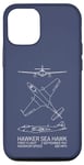 Coque pour iPhone 13 Pro Plans d'avion britannique Hawker Sea Hawk