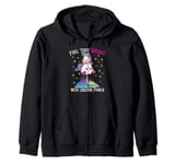 Fuel Your Dreams with Unicorn Power Funny Motivational Zip Hoodie