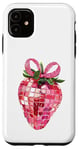 Coque pour iPhone 11 Rose Bow Coquette Esthétique Y2K Cerise Fille Femme