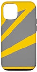 Coque pour iPhone 15 Pro Perspective Gris Jaune Bandes Optiques