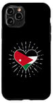 Coque pour iPhone 11 Pro Drapeau jordanien vintage cœur Jordan Lover Retro