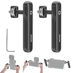 NEEWER PA026 Rotating Side Grip/Top Handle for Mobile Phone Video Rig Film Equipment, Aluminium Handles with 1/4 Inch Screws, Compatible with SmallRig Phone Cage Stabiliser for Video Recording, Pack