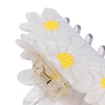 (Large White Daisy)Hair Claw Clips Elegant Flower Shape Hair Clip Styling SG5