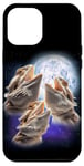 iPhone 14 Pro Max 3 Bearded Dragon Howling At The Moon Funny Lizard Reptile Case