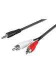 Pro MiniJack - 2xRCA - Black - 0.5m