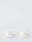 John Lewis + Queensberry Hunt Cupola Bone China Espresso Cup & Saucer, Set of 2, 95ml, White