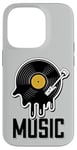 Coque pour iPhone 14 Pro Musique Disque Vinyle Tenue Rétro Pour Musiciens Et Concerts