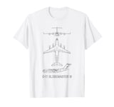 C-17A Globemaster III Transport Plane Blueprints T-Shirt