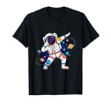 Astronaut Dabbing in Space Cosmic Galaxy Adventure Tee T-Shirt