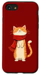 iPhone SE (2020) / 7 / 8 Cute Cat Wearing a Scarf in Autumn for Cat Kitten Lover Case