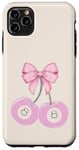 Coque pour iPhone 11 Pro Max Coquette 8 boules rose cerise