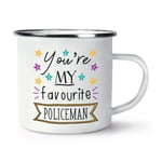 You're My Favourite Policeman Stars Retro Enamel Mug Cup - Funny Police Best