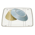 iDesign Égouttoir à vaisselle Axis pour évier, petit égouttoir à vaisselle en métal, support en métal pour évier, argent mat