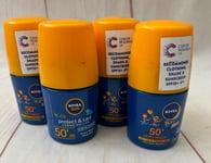 NIVEA SUN Protection Kids Immediate protection Roll On 50ml SPF50 x 4