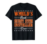 Retro Motif Worlds Best Security System Installer T-Shirt