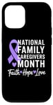 Coque pour iPhone 12/12 Pro Chemise à ruban violet - Mois national des aidants familiaux