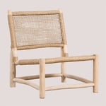 Sklum - Fauteuil de jardin en bois de Teck Bientina Marron Bois Naturel