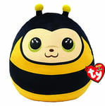 Ty- Squish a Boos Coussin Zinger l'abeille 20cm, Jaune/Noir, TY39230, À Rayure, 20 cm