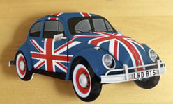 Vw Beetle Fridge Magnet, Union Jack Fridge Magnet, 60s Mod Vw Dub Fridge Magnet