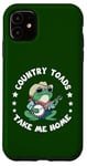 Coque pour iPhone 11 Country Toads Take Me Home, crapaud cowboy cool jouant de la musique