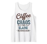 ELAINE Personalized Cute Coffee Girls ELAINE Name Tank Top