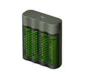 Batterilader GP ReCyko Speed, hutiglader inkl. 4stk AAA batterier