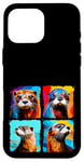 iPhone 16 Pro Max Otter Pop Art Colorful Drawing Painting Case