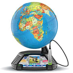 VTech - Genius XL Globe Vidéo Interactif, Globe Terrestre Enfant avec Écran Couleur, Stylet Tactile, 600 Vidéos de la BBC, Jouet Scientifique Éducatif, Cadeau Enfant Dès 7 Ans - Contenu en Français