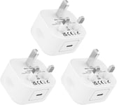 USB C Plug iPhone Charger [MFi Certified] 3 Pack 20W PD 3.0 Delivery Fast... 