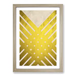 Big Box Art Golden Lattice Framed Wall Art Picture Print Ready to Hang, Oak A2 (62 x 45 cm)