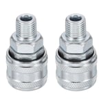 2pcs 1/4" NPT Male Air Coupler A Style Fits A-Style Plugs for Air Compressors