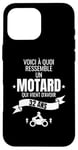 Coque pour iPhone 16 Pro Max idée cadeau pour un motard humour homme original 32 ans