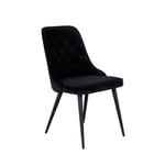 Venture Design Velvet deluxe matstol Svart Sammet/svart