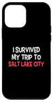 Coque pour iPhone 12 mini T-shirt « I Survived My Trip To Salt Lake City »