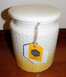 KITCHEN PANTRY LARGE KITCHEN  STORAGE CANISTER  YELLOW / HONEYCOMB   NEW