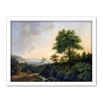 Artery8 Francois Roos View In The Harz Mountains Painting Artwork Framed Wall Art Print 18X24 Inch