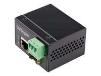 Startech.Com Industrial Fiber To Ethernet Media Converter, 100Mbps Sfp To Rj45/Cat6, Singlemode/Multimode Optical Fiber To Copper Network, 12-56V Dc, Ip-30/ -40 To +75C, Fiber To Ethernet - Sfp To Rj45 Converter (Imc100msfp) - Fiber Media Converter