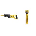 DEWALT Scie Sabre sans Fil 18V XR Li-ion, 560W, avec Déclencheur à Vitesse Variable et Frein Moteur Électronique, DCS380N-XJ + Lot De 12 Lames Pour Scie Sabre Avec Coffret De Rangement, DT2441L-QZ