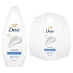 Dove Hydrate Body Wash 0% Sulfate SLES for Softer & Smoother Skin 225ml, 12 Pack