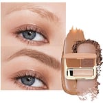 Oulac Palette à sourcils Waterproof-Gel À Sourcils Longue Tenue Maquillage Sourcil Poudre Cire à Sourcils 2 IN 1, Résultat Naturel Facile à colorer, Avec Pinceau Et Miroir (Ginger)