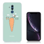 Huawei Mate 20 Lite Bild mönstrat flexibelt silikonplast mobilskal - Kanin Med Morot