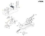 Mécanisme Soulèvement Original Stiga a3000 Rtk Robot Tondeuse 381394808/0