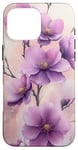 Coque pour iPhone 16 Pro Max Fleur De Cerisier Japonais Fleur Pourpre