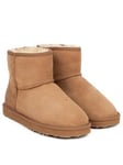 Just Sheepskin Ladies Mini Classic Sheepskin Boot - Chestnut, Chestnut, Size 6, Women