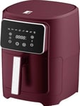 BERGNER MAROON - Friteuse à air chaud SANS PFAS 1800W 6.9L - 8 programmes de cuisson - Friteuse à air avec revêtement céramique - Réglage de la température 80-200°C - Minuterie jusqu'à 30 min.