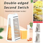 2-Way Food Grater with Storage Measuring Box Container Cheese Veg Shredder